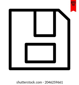 illustration of diskette design icon