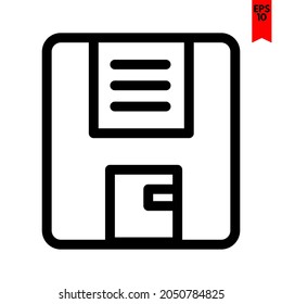 illustration of diskette design icon