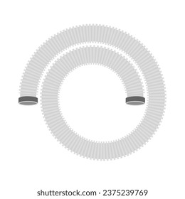 It is an illustration of a displaced hose and exhaust duct.