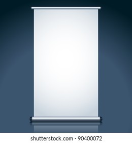 illustration of display board with stand on abstract background