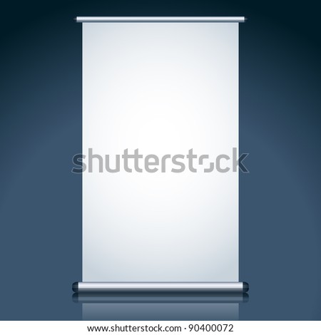 illustration of display board with stand on abstract background