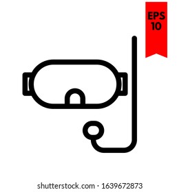 illustration of dive flat icon
