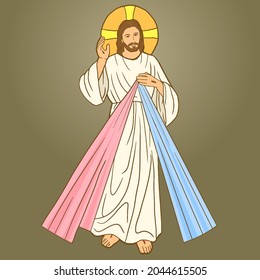 Illustration of the Divine Mercy of Jesus