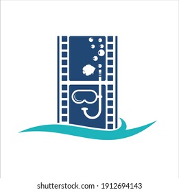 illustration of a diving and photography film.