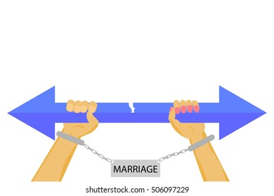 Illustration for divorce or complicated relationship 