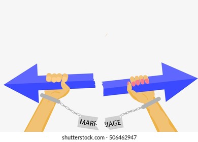 Illustration for divorce or complicated relationship 
