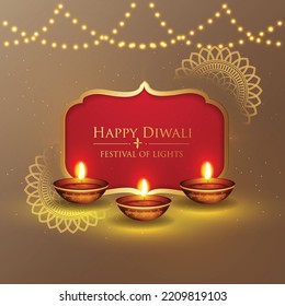 illustration of Diwali background for Dipawali, an Indian 
festival, vector banner poster greeting card