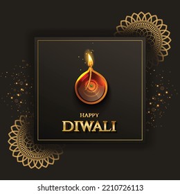 illustration of Diwali background for Dipawali, an Indian 
festival, vector banner poster greeting card