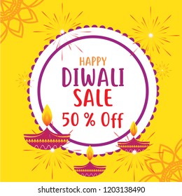 illustration of diwali with beautiful traditional Indian lamp decorations, ganpati and deepavali celebrations with diya lights