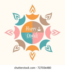 illustration of Diwali for the celebration of Hindu community festival.