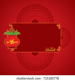 Illustration of Diwali utsav greeting or poster card