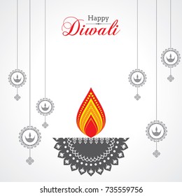 Illustration of Diwali utsav greeting or poster card