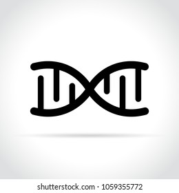 Illustration of dna icon on white background