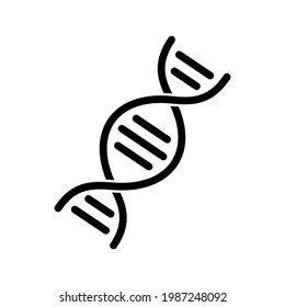 illustration of DNA icon with outline style