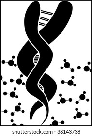 Illustration of DNA model