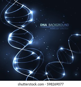 Illustration Dna Molecule Molecule Background Stock Vector (Royalty ...