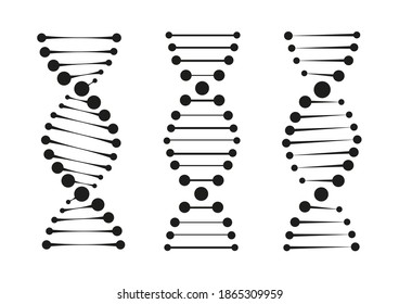 Icono de vector de símbolo de ADN de ilustración