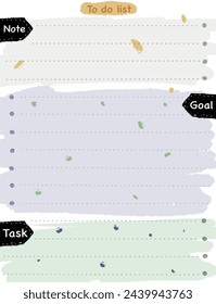 Illustration to do list template planning planner design element