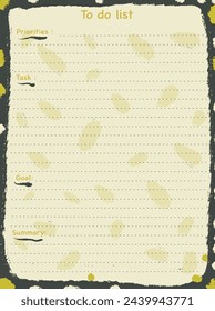 Illustration to do list template planning planner design element