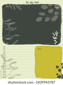 Illustration to do list template planning planner design element