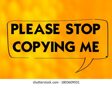 illustration of Do Not Copy or Imitate original work, ideas or thought