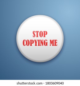 ilustración de No copiar o imitar el trabajo original, ideas o pensamiento