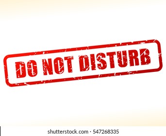 Illustration of do not disturb text 