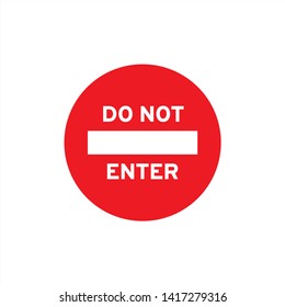 illustration of do not enter red circle sign - Vector
