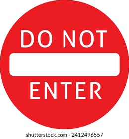 illustration of do not enter red circle sign