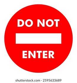 illustration of do not enter sign. do not enter sign on red background