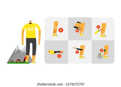 Illustration Of Don’t Do It In Snakebite First Aid.