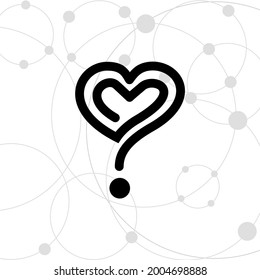 Illustration "Do you love?". Question sign