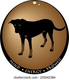 Illustration with doberman