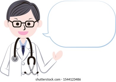 Illustration of a doctor explaining about something