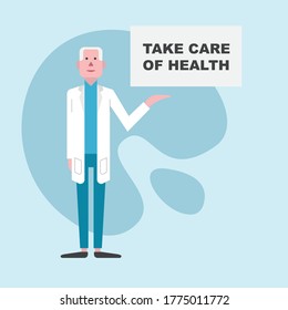 Illustration of Doctor with the Keep Health tagline