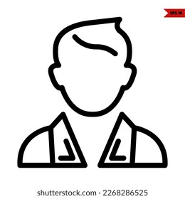 illustration of doctor line icon