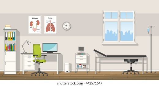 Illustration of a doctor office