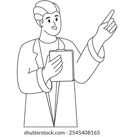 illustration of doctor trying to explain something