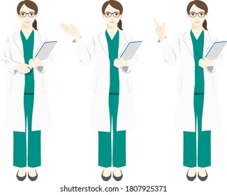 
Illustration of a doctor wearing glasses to guide