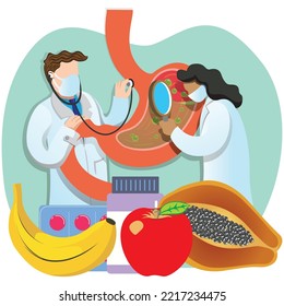 Illustration Doctors Care Digestive Gastric Health Stock Vector ...