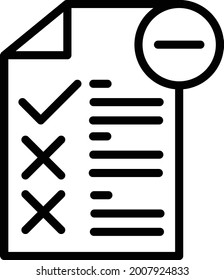 illustration of document or activity sheet with line icon style. can be used as icon, logo, web