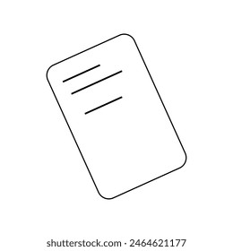illustration of a document in black and white on a white background