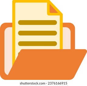 It is an illustration of a document folder or a file