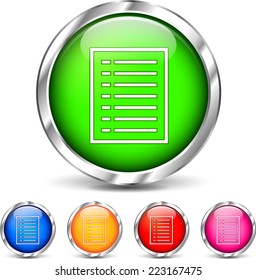 Illustration of document icons set on white background