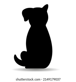 Illustration of a dog and a cat on a white background with a shadow
