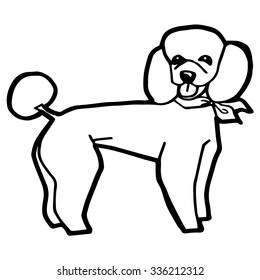 Illustration Dog for Coloring Book