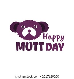 Illustration Of The Dog Face For The Happy Mutt Day