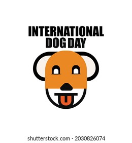 Illustration of the Dog face for the International dog day