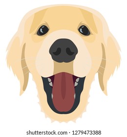 Illustration Dog Golden Retriever for the creative use in graphic design