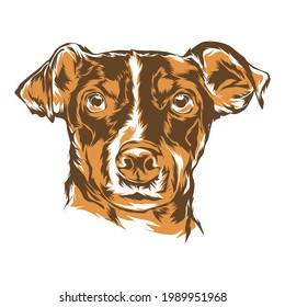 Illustration of dog head in vector style